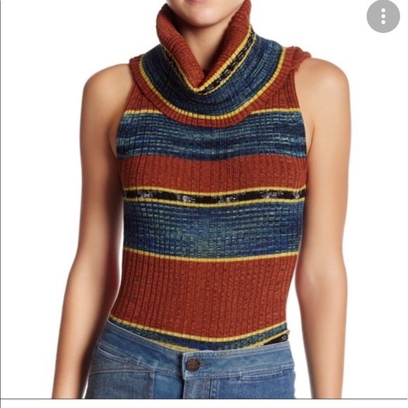 Free People Carly Cowl Stripe Sweater - Picture 3 of 6